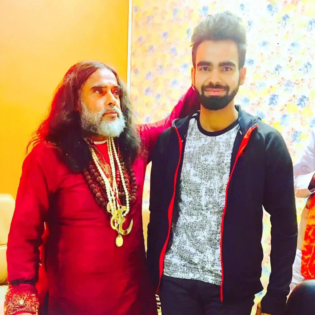 Lakhan Arjun Rawat with Swami OM